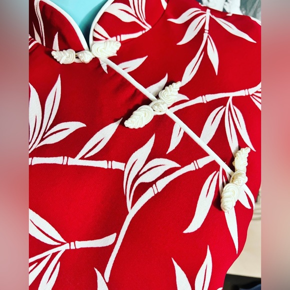 ❤️NWOT DEAD STOCK VINTAGE RED ASIAN DRESSES SIZE: SMALL & M/L - Picture 3 of 10
